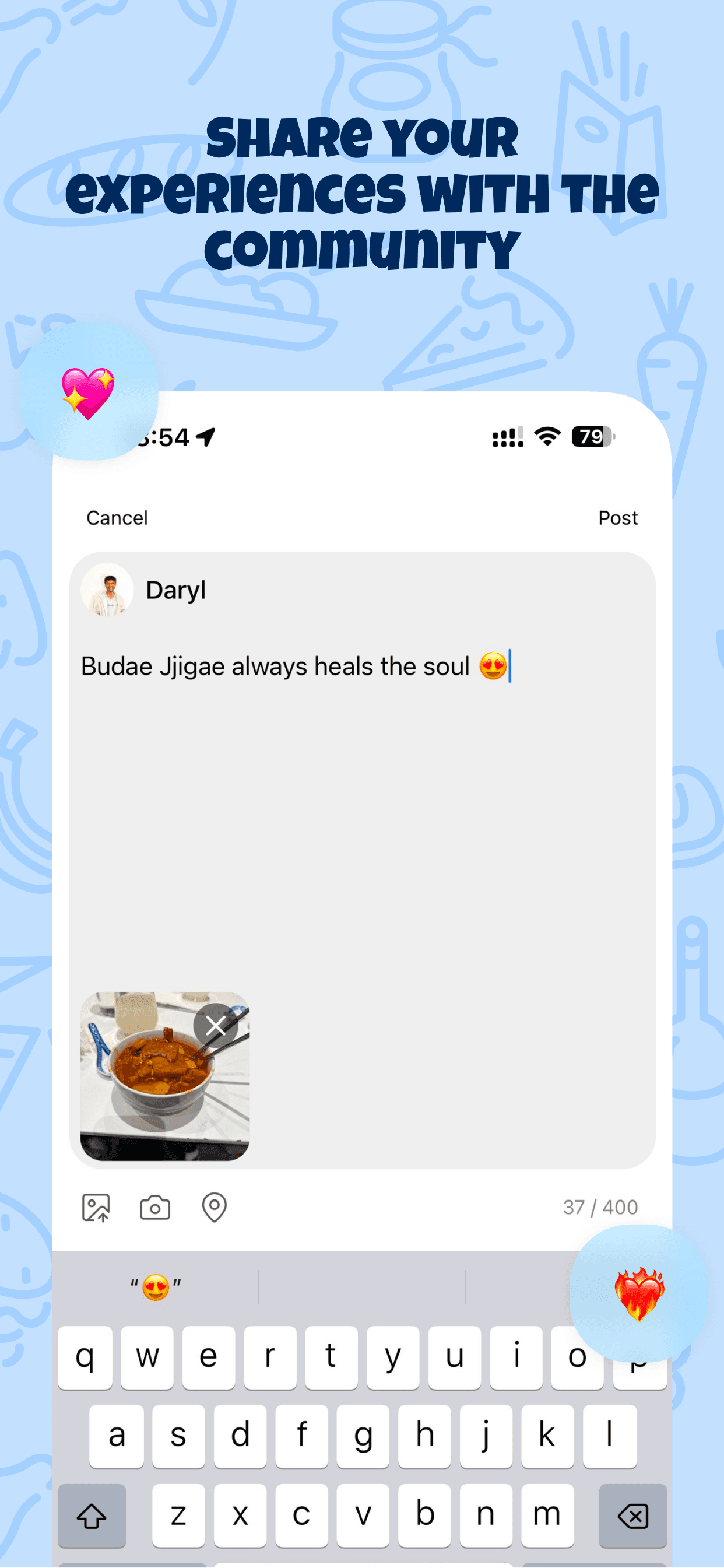 Share your experiences with the community